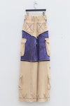 WINDOWSEN stitching printed wide -leg pants/pants/skirt SS23P008 nude color